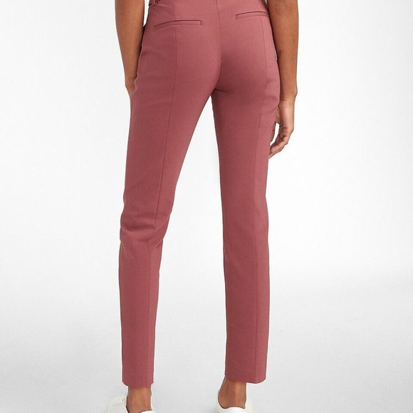 NWT | Size 4R | Express Columnist Mid Rise Ankle Pants Ginger Pink - Picture 2 of 11